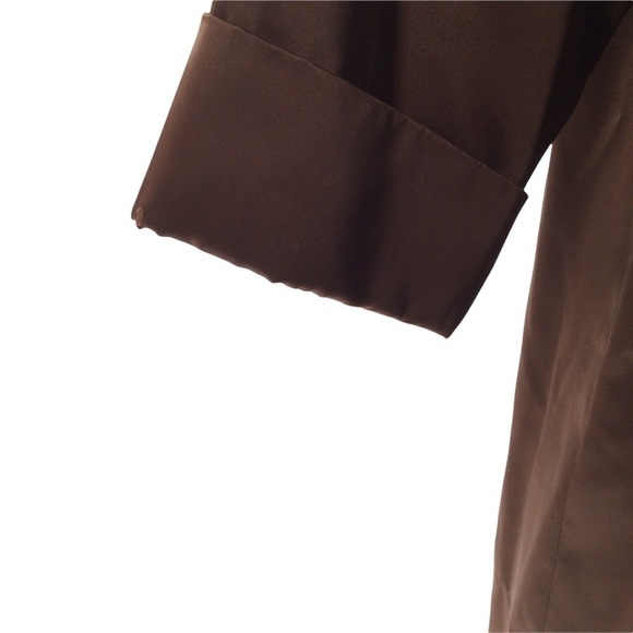 Vintage 1920s Art Deco Fur and Silk chocolate Brown Coat - Picture 13 of 16